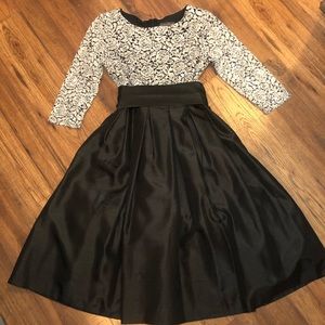 Black and silver formal dress
